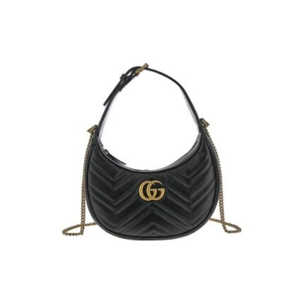 Gucci Marmnt Half Moon Shoulder Bag Handbag