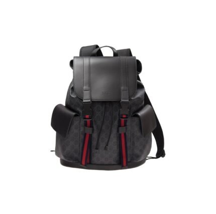 Gucci Striped Webbing Backpack Bag